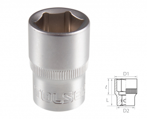 Головка торцевая стандартная шестигранная 1/2", 17 мм TOLSEN TT16517
