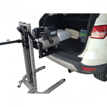 Подъемник автомобильный одностоечный KraftWell KRW820MC 820 кг механический