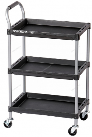 Тележка инструментальная, 3 пластиковые полки NORDBERG T12