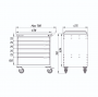 Тумба для инструментов, 6 выдвижных ящиков PowerMechanics-STW11161001DR