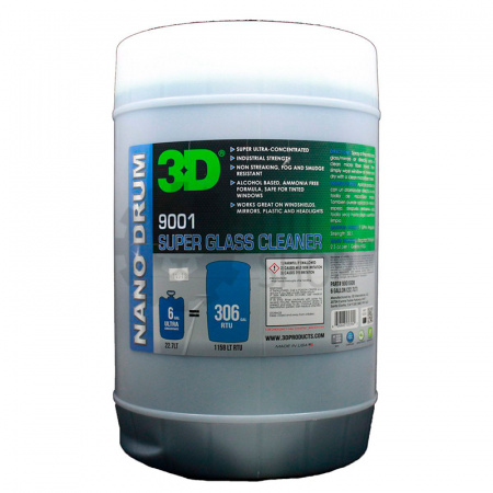 3D Super Glass Cleaner - Очиститель для стёкол (супер концентрат), 22.71 л