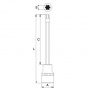 Бита-головка 1/2" TORX T55х200мм длинная JTC