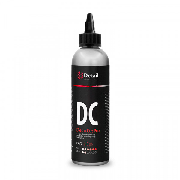 Detail DC Deep Cut Pro - крупноабразивная полировальная паста для удаления глубоких царапин, 250 мл