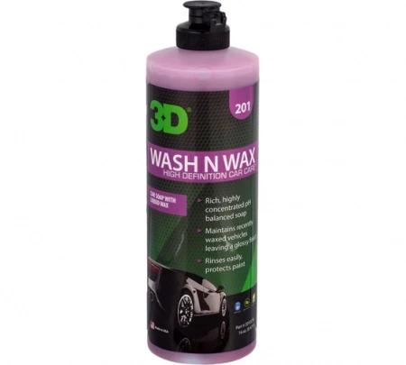 3D Wash N Wax - РH-сбалансированный шампунь с воском, 473 мл