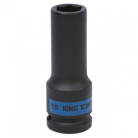 Головка торцевая ударная глубокая шестигранная 1/2", 15 мм KING TONY 443515M