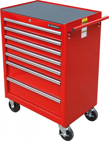 Тележка инструментальная с 7 ящиками, красного цвета BTD-270071CS red