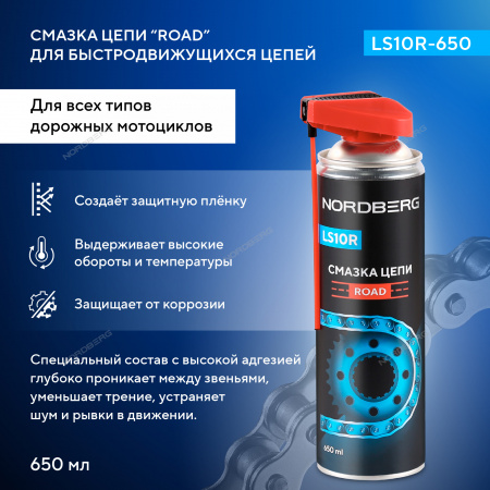 Смазка цепи ROAD, 650 мл Nordberg LS10R-650