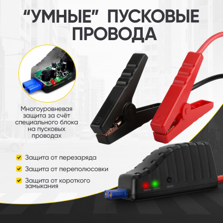 IC-JSD12 Пусковое устройство 12В, 12 000 мАч, 500/800А iCartool IC-JSD12