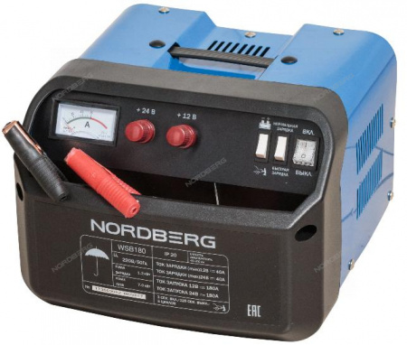 Пуско-зарядное устройство NORDBERG WSB180 12/24 В, 180 A
