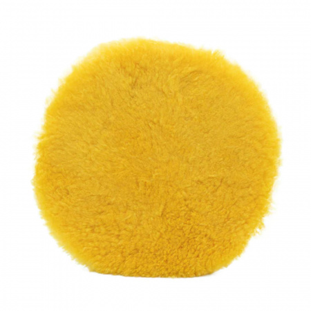 3D Premium Yellow Lambswool Pad - Полировальный круг из натурального меха, желтый, 150 мм