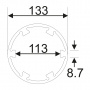 Головка для задней гайки дифференциала, d=133мм (MERCEDES, MAN) JTC