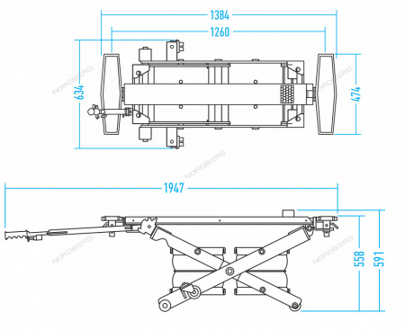 Подъемник мобильный мини N636-2,5