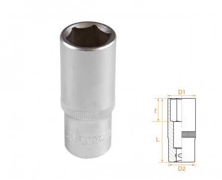 Головка торцевая глубокая шестигранная 3/8", 18 мм AFFIX AF00130018