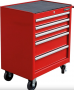 Тележка инструментальная с 5 ящиками, красного цвета BTD-271051CIS red