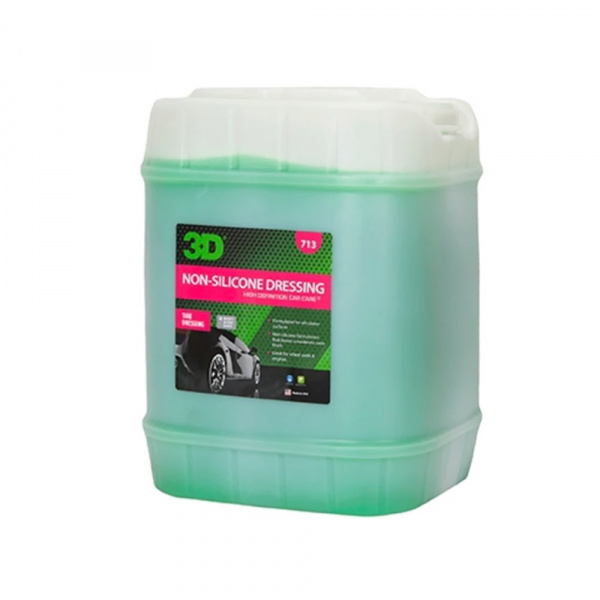 3D Non-Silicone Dressing - Средство на водной основе для ухода за кузовом, подкапотным пространством, пластмассой и резиной, 18.93 л