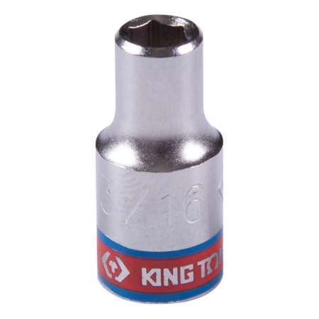 Головка торцевая стандартная шестигранная 1/4", 3/16", дюймовая KING TONY 233506S