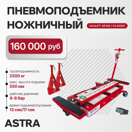 Мобильный ножничный пневмоподъемник miniLIFT AE100.1 CLASSIC