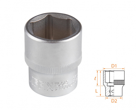 Головка торцевая стандартная шестигранная 1/2", 23 мм AFFIX AF00040023