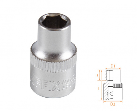 Головка торцевая стандартная шестигранная 3/8", 8 мм AFFIX AF00030008