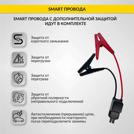 IC-JSD08N Пусковое устройство 12В, 8 000 мАч, 200/400А iCartool IC-JSD08N