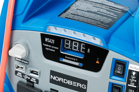 Пусковое портативное устройство NORDBERG WSA20 5/12 В, 18 А·ч