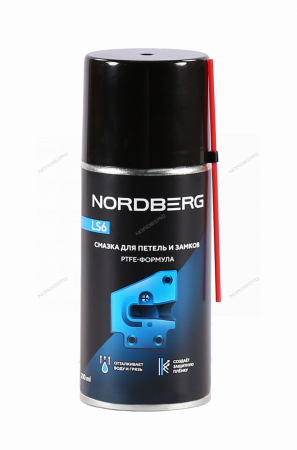 Смазка для петель и замков с PTFE, 210 мл Nordberg LS6-210