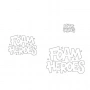 FHA049 Foam Heroes стикеры логотип Foam Heroes переводные, белые (3шт)