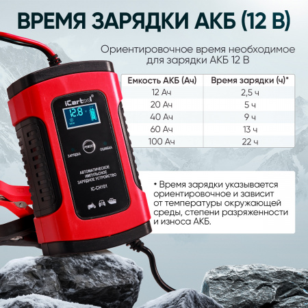 IC-CH101 Импульсное зарядное устройство 12В с функцией восстановления iCartool IC-CH101