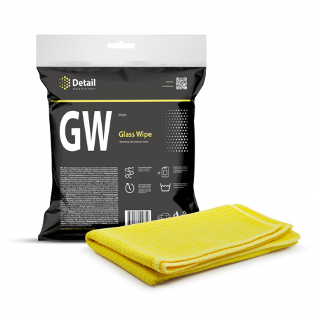Detail GW (Glass Wipe) - Салфетка для очистки стекла, желтая, 40х40 см