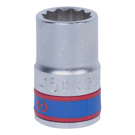 Головка торцевая стандартная двенадцатигранная 1/2", 15 мм KING TONY 433015M