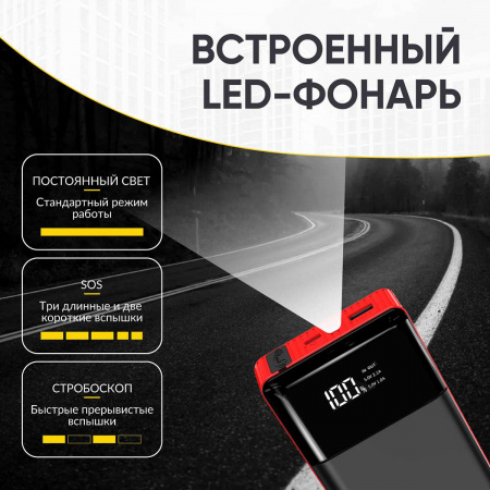 IC-JSD08N Пусковое устройство 12В, 8 000 мАч, 200/400А iCartool IC-JSD08N
