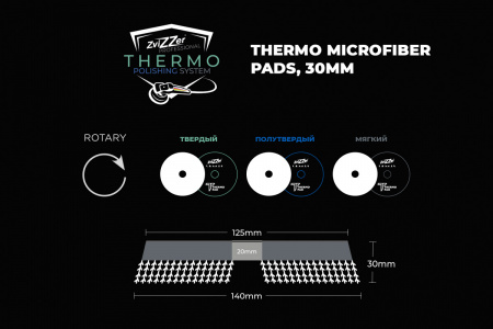 140/30/125 - ZviZZer THERMO MICROFIBER 30 мм (RO) - микрофибровый круг