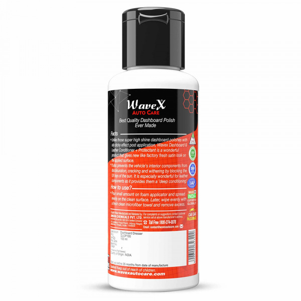 Wavex Dashboard & Leather Conditioner Plus Protectant - Кондиционер для кожи и пластика, 100 мл