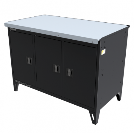 Верстак слесарный 3-х тумбовый. 3 створки. столешница Zn /PowerMechanics-SW3000107TDD