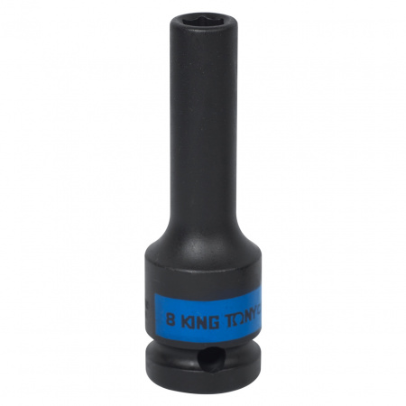 Головка торцевая ударная глубокая шестигранная 1/2", 8 мм KING TONY 443508M