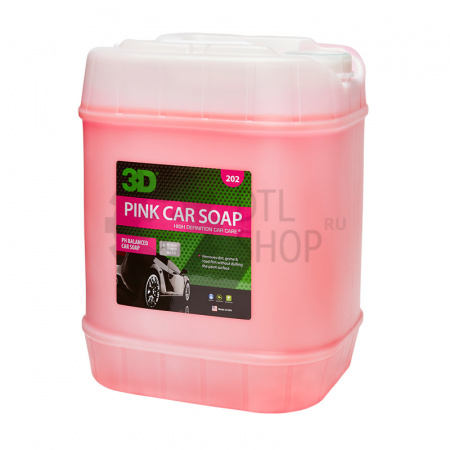 3D Pink Car Soap - Концентрированный pH-сбалансированный шампунь, 18.93 л