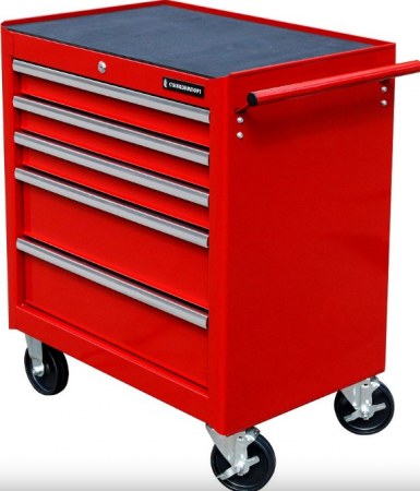 Тележка инструментальная с 5 ящиками, красного цвета BTD-271051CIS red