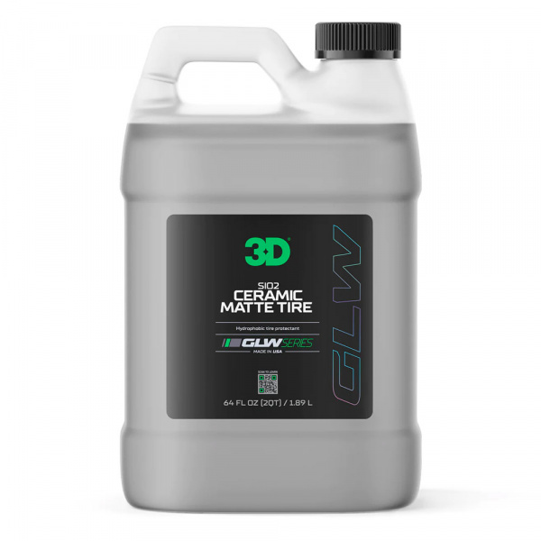 3D SIO2 Ceramic Matte Tire GLW - Гидрофобное матовое чернение для шин, 1.89 л