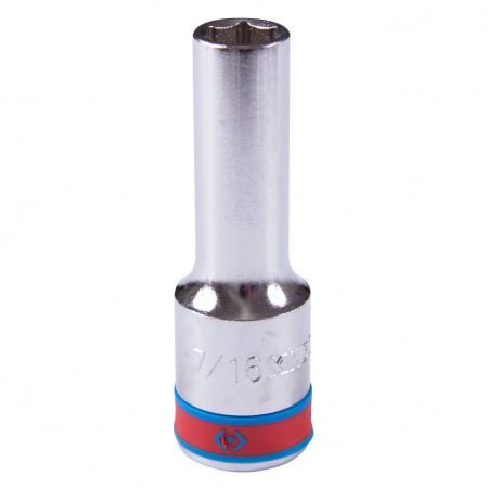 Головка торцевая глубокая шестигранная 1/2", 7/16", дюймовая KING TONY 423514S