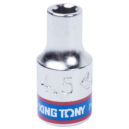 Головка торцевая стандартная шестигранная 1/4", 4,5 мм KING TONY 233545M