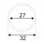 Головка для датчика КПП 1/2"х27мм 8-ми гранная JTC