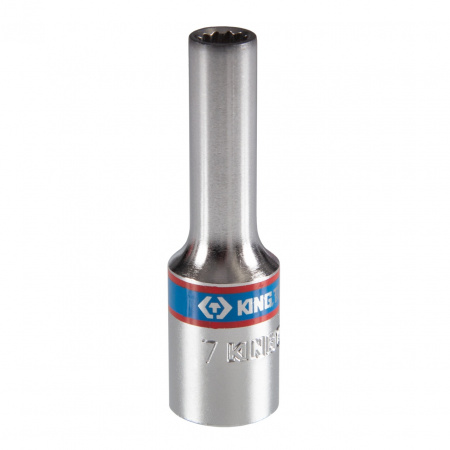 Головка торцевая глубокая двенадцатигранная 3/8", 7 мм KING TONY 323007M