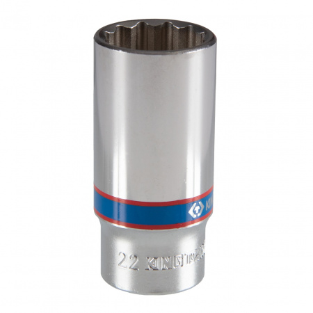 Головка торцевая глубокая двенадцатигранная 3/8", 22 мм KING TONY 323022M