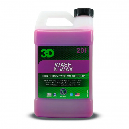 3D Wash N Wax - РH-сбалансированный шампунь с воском, 1.89 л