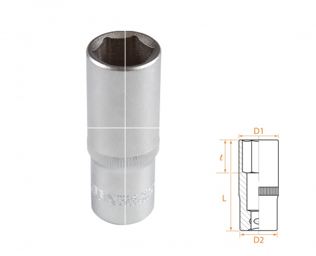 Головка торцевая глубокая шестигранная 3/8", 17 мм AFFIX AF00130017