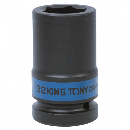 Головка торцевая ударная глубокая шестигранная 1", 32 мм KING TONY 843532M