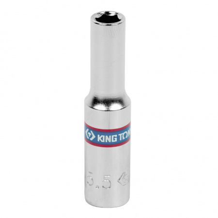 Головка торцевая глубокая шестигранная 1/4", 5,5 мм KING TONY 223555M