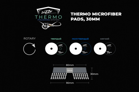 90/30/80 - ZviZZer THERMO MICROFIBER 30 мм (RO) - микрофибровый круг