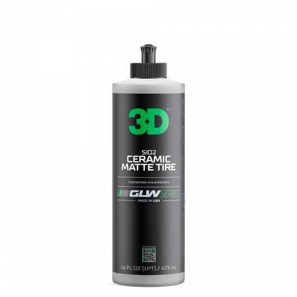 3D SIO2 Ceramic Matte Tire GLW - Гидрофобное матовое чернение для шин, 473 мл