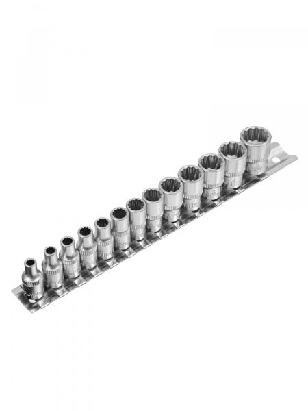 Набор головок 1/4″ двенадцатигранных 13 предметов 4-14 мм Vertul VR50564